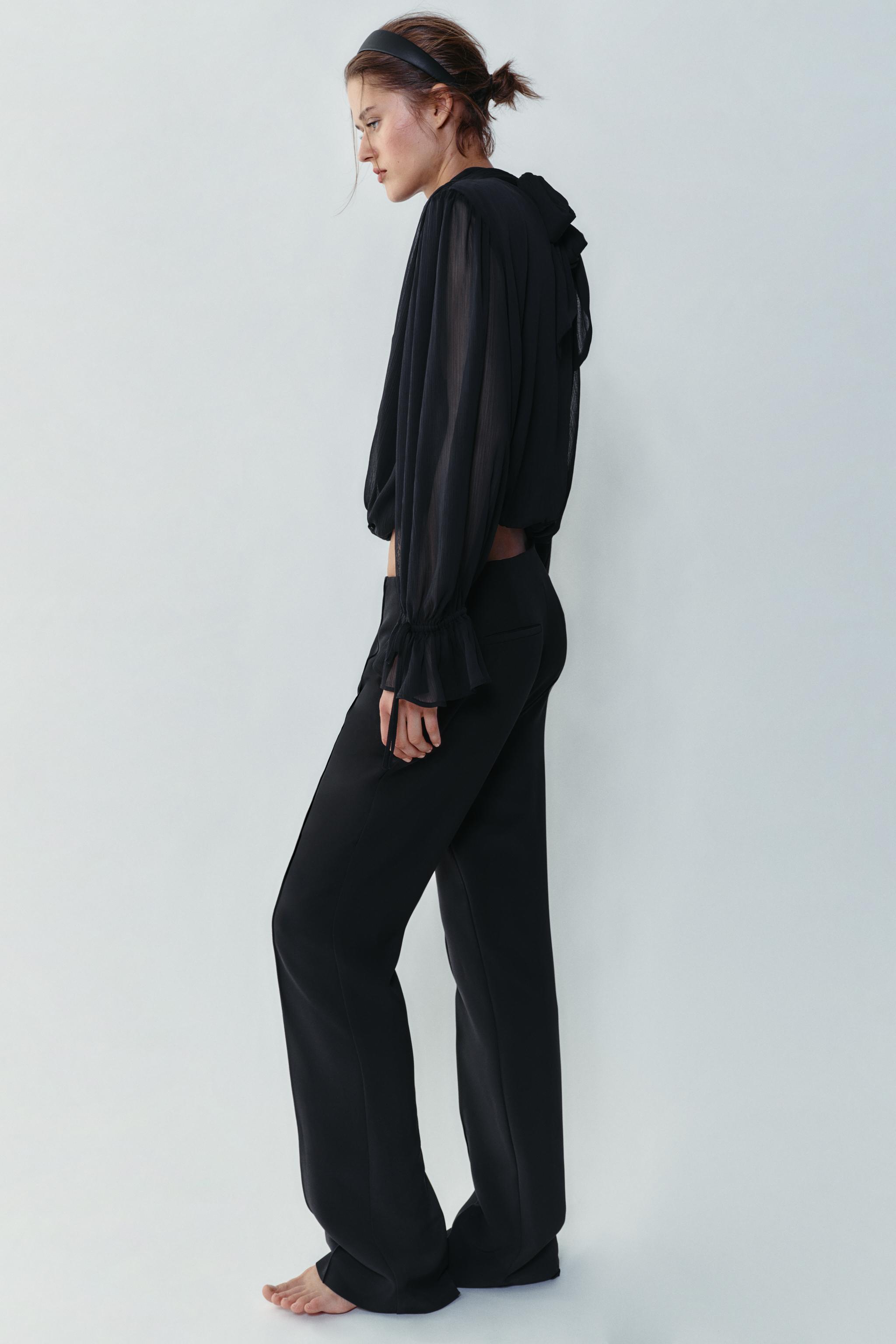 DRAPED BACK-TIE BODYSUIT